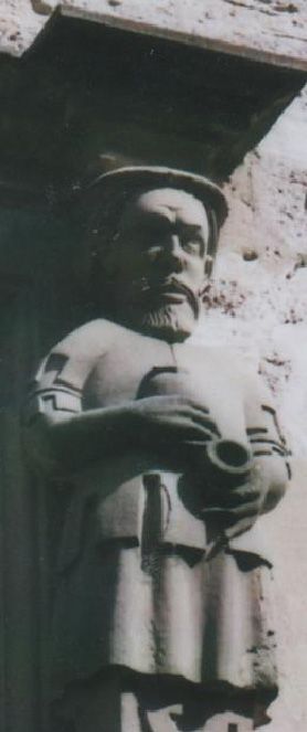 Figur Mäßigkeit, je ein Becher Wasser und Wein, I. Stock, Platz 7